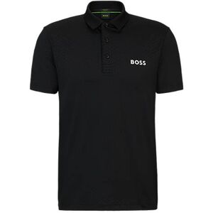 Boss Degradé-jacquard polo shirt with contrast logo