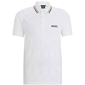 Boss x MATTEO BERRETTINI slim-fit polo shirt in engineered jacquard jersey