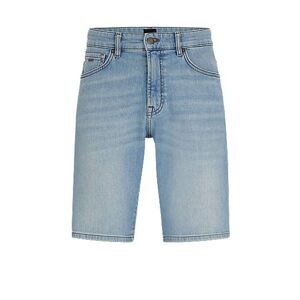 Boss Regular-fit shorts in pure-blue comfort-stretch denim