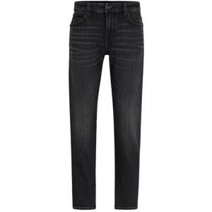 Boss Regular-fit jeans in black comfort-stretch denim