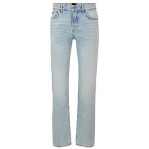 Boss Regular-fit jeans in blue rigid denim