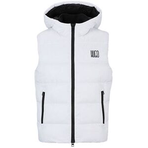 HUGO Water-repellent hooded gilet with logo detail