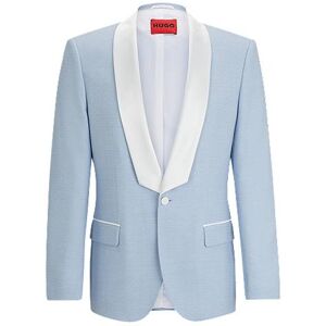 HUGO Slim-fit jacket in mouliné stretch fabric