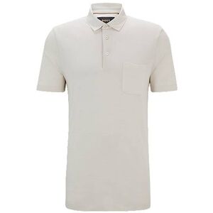 Boss Regular-fit polo shirt in silk and cotton