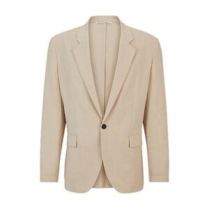 HUGO Modern-fit jacket in linen-look fabric
