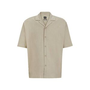 Boss Relaxed-fit shirt in a linen blend