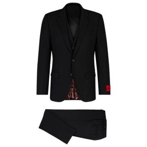 HUGO Three-piece slim-fit suit in performance-stretch jersey