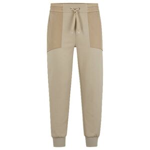 Boss Cotton-blend tracksuit bottoms with contrast-fabric trims