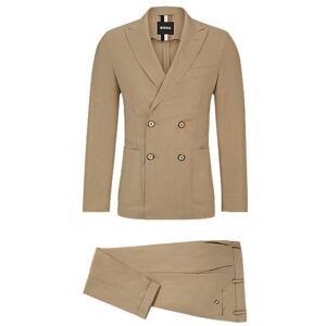 Boss Double-breasted slim-fit suit in virgin wool