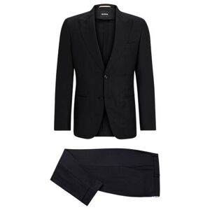 Boss Slim-fit suit in melange wool and linen