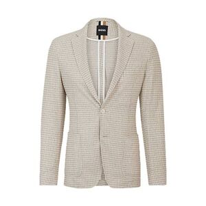 Boss Slim-fit jacket in all-over patterned jersey