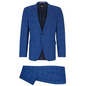 Boss Slim-fit suit in checked virgin wool