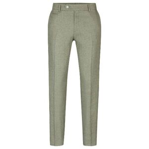 Boss Slim-fit trousers in a micro-patterned linen blend
