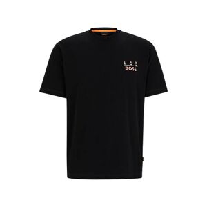 Boss Relaxed-fit T-shirt in pure cotton with seasonal artwork