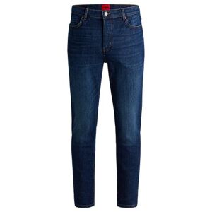 HUGO Tapered-fit jeans in blue comfort-stretch denim