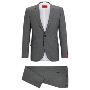 HUGO Slim-fit suit in micro-patterned performance-stretch cloth