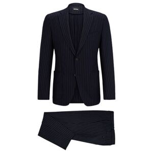 Boss Slim-fit suit in pinstripe performance-stretch fabric