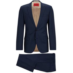 HUGO Slim-fit suit in patterned virgin-wool canvas