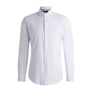 Boss Slim-fit shirt in structured performance-stretch material