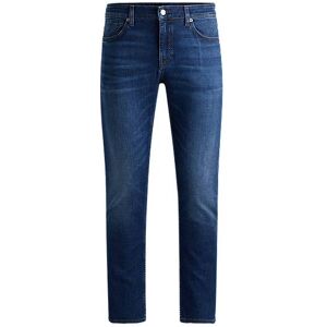 Boss Delaware Slim-fit jeans in dark-blue super-soft denim