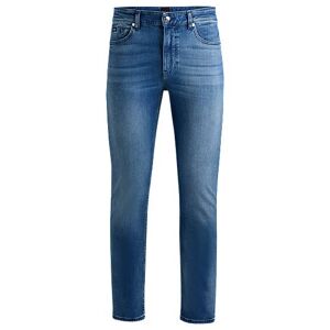 Boss Slim-fit jeans in blue cashmere-touch denim