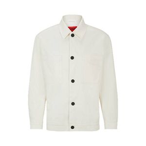 HUGO Stretch-cotton button-up jacket with double chest pocket