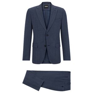 Boss Slim-fit suit in micro-patterned performance fabric