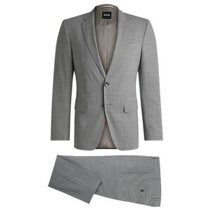 Boss Slim-fit suit in patterned stretch cloth