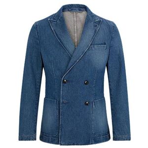 Boss Slim-fit jacket in blue cotton denim