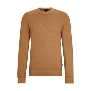 Boss Regular-fit sweater in 100% cashmere with ribbed cuffs