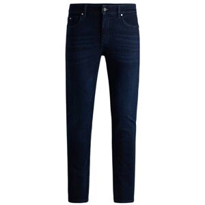 Boss Slim-fit jeans in dark-blue super-soft denim