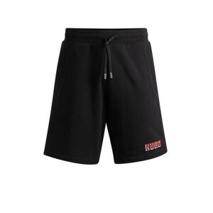 HUGO Cotton-terry relaxed-fit shorts with logo detail