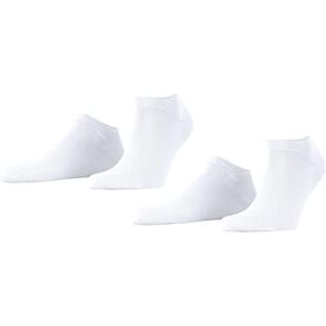 ESPRIT Herren Sneakersocken Basic Uni 2-Pack M SN Baumwolle kurz einfarbig 2 Paar, Weiß (White 2000), 47-50