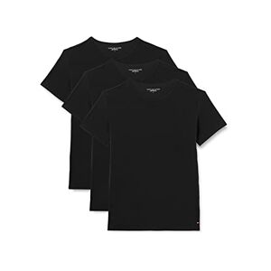Tommy Hilfiger Herren T-Shirt Kurzarm Rundhalsausschnitt (3er Pack), Schwarz (Black), L