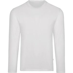 Trigema Men's Long-Sleeved Shirt, 636501 (636501) White Plain, size: 4xl