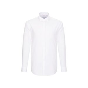 Seidensticker Men's Classic Long regular Dress Shirt White Weiß (01 weiß) 17.5 inches (Brand size: 45 CM)