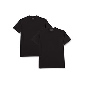 Garage Men's Crew Neck 1/2 Sleeve T-Shirt Black Schwarz (black) X-Large
