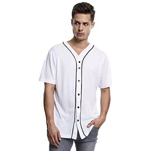 Urban Classics Herren Baseball Mesh Jersey T-Shirt, wht/blk, M