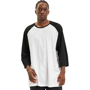 Urban Classics TB366 Herren 3/4 Sleeve Bekleidung T-Shirt, mehrfarbig (Wht/Blk), S