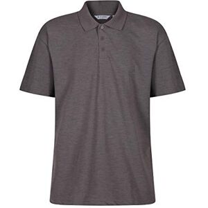 Trutex Limited Unisex Short Sleeve Plain Polo Shirt, Marl Grey, 3-4 Years (Manufacturer Size: 20-22