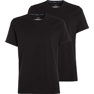 Calvin Men's T-Shirt (2p S/S Crew Neck) Black (Black 001), size: l