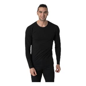 JACK & JONES Men’s Basic O-Neck Tee L/S Noos Long-Sleeved Top (Basic O-neck Tee L/S Noos) Black (Black) plain, size: xxl