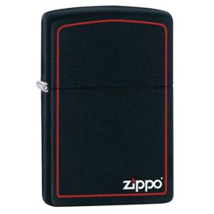 Zippo Original Feuerzeug Black Matte with Border & Logo