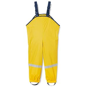 Playshoes Unisex Children's Mud Trousers, Rain Dungarees, Unlined, Windproof and Waterproof Rain Trousers, Rain Gear, yellow