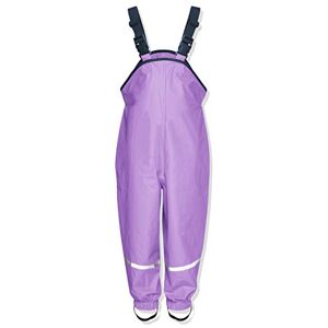 Playshoes Unisex Children's Mud Trousers, Rain Dungarees, Unlined, Windproof and Waterproof Rain Trousers, Rain Gear, lilac