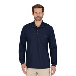 Trigema Men's Long Sleeve Polo Shirt, Blue (Navy 046)