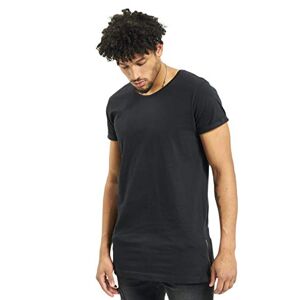 Urban Classics TB1225 Herren T-Shirt Long Shaped Side Zip Tee, Gr. Small, Schwarz (black 7)