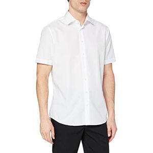 Seidensticker Men's Business Shirt (Craig 1/2) White (white 1) plain, size: 44