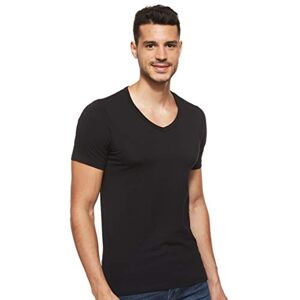 JACK & JONES men's basic V-neck tee S/S noos t-shirt (Basic V-neck Tee S/S Noos) Black (Black), size: l