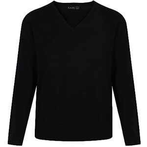 Trutex Limited Boy's Cotton V Neck Plain Jumper, Black, 5-6 Years (Manufacturer Size: 22-23